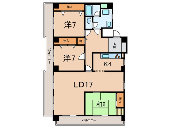 シャルマン屋敷本の物件間取画像