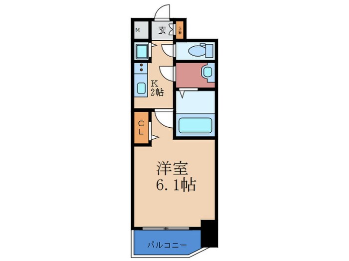 ﾌﾟﾚｻﾝｽ野田阪神駅前ｻﾞﾌﾟﾚﾐｱﾑ1505の物件間取画像