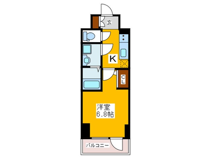 ｴｽﾘｰﾄﾞ難波THE　FIRST(809)の物件間取画像