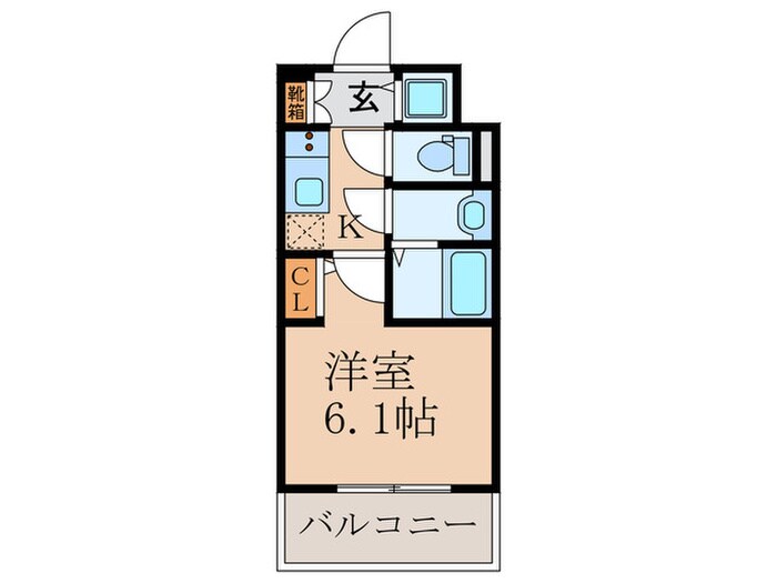 ｴｽﾘｰﾄﾞ大阪梅田ﾘｭｸｽ(204)の物件間取画像