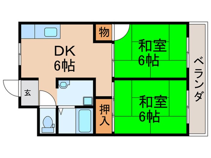 ハイツイサムの物件間取画像