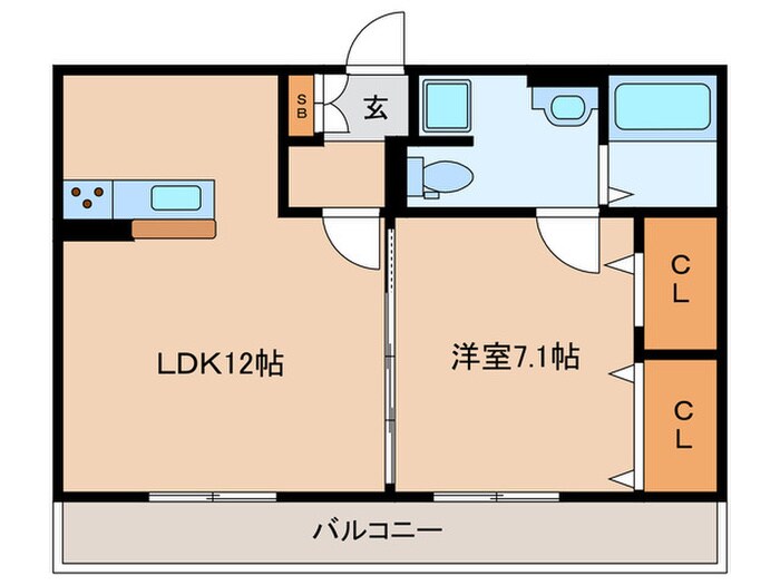 カンフリエ　ウエストの物件間取画像