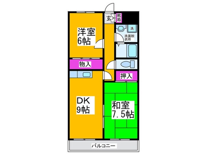 ラグジェレディＫ参号館の物件間取画像