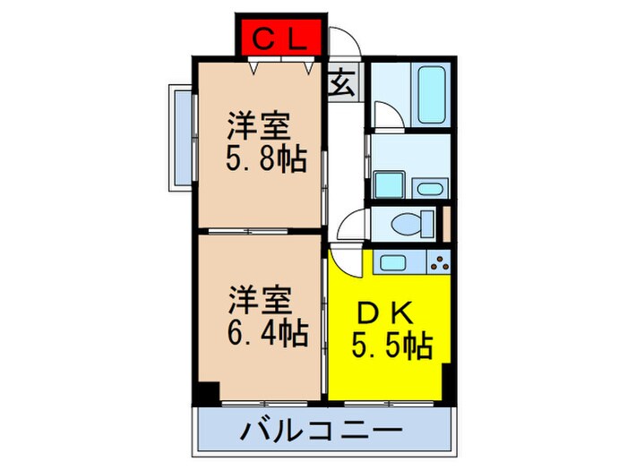 緑地ＪIＲＯ－２の物件間取画像