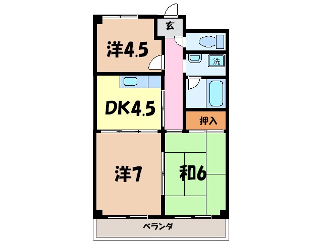 ルナシャトー白鳥の物件間取画像