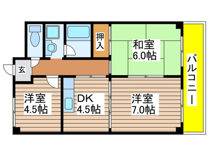 ルナシャトー白鳥の物件間取画像