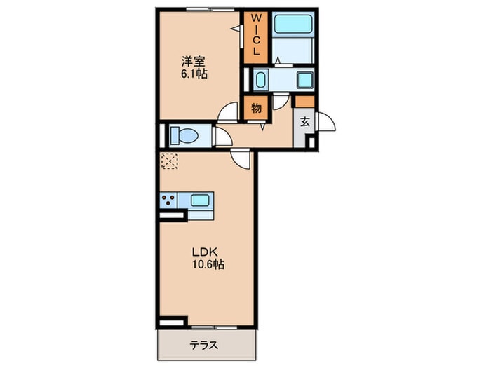 Ｄ－ｒｏｏｍ名駅　Ｂ棟の物件間取画像