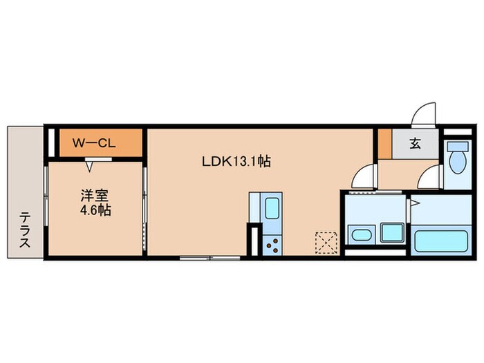 Ｄ－ｒｏｏｍ名駅　Ｅ棟の物件間取画像