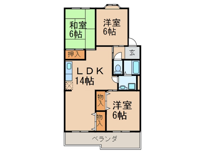 グリーンハイツ石ヶ根の物件間取画像