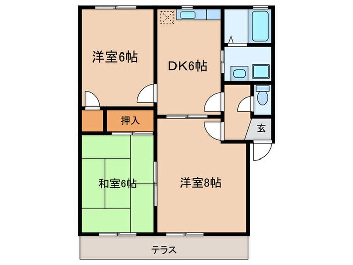 コーポ金井戸　北棟の物件間取画像