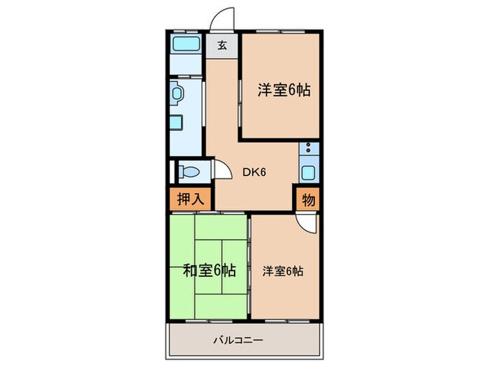 コーポアカシヤの物件間取画像