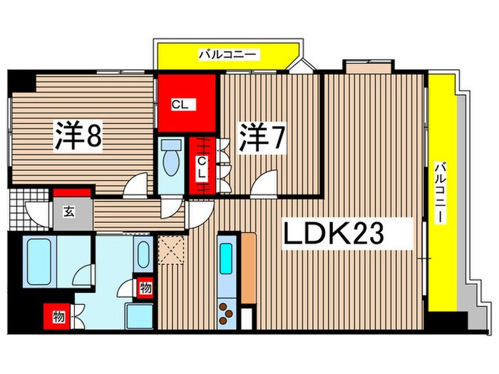 アイユ－八事の物件間取画像
