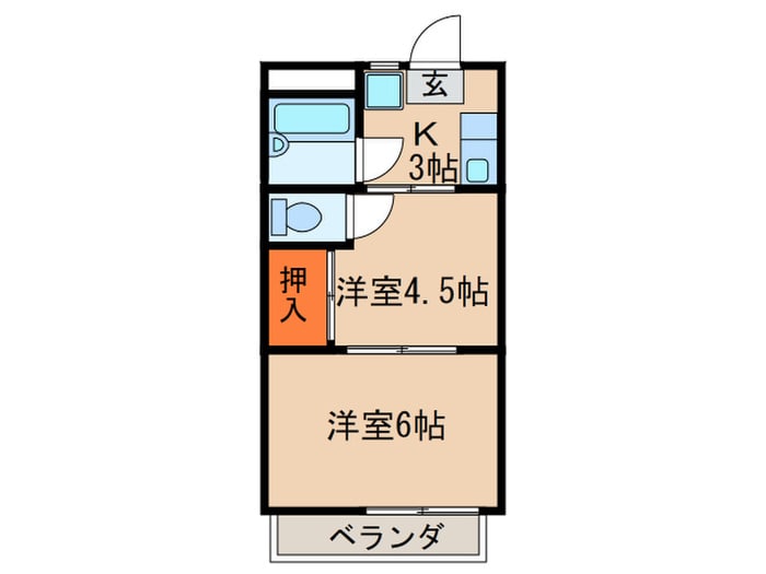 レジデンス２１の物件間取画像