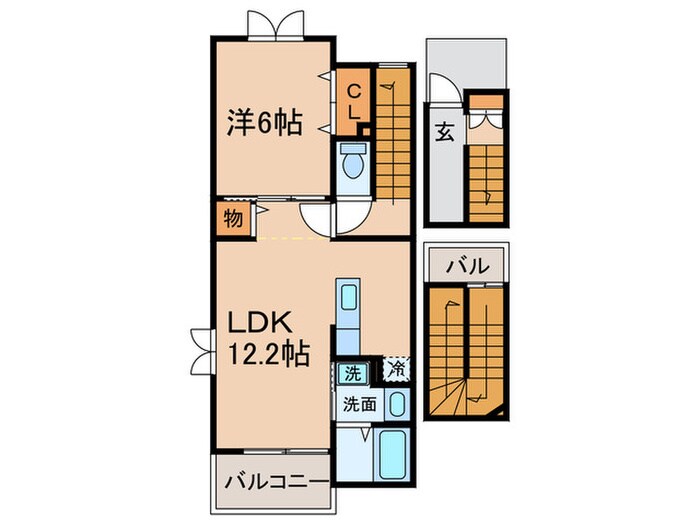 ユ－トピ－Ⅱの物件間取画像