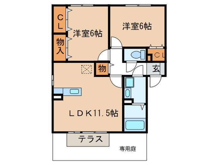 メゾン・ドゥ・モンドの物件間取画像