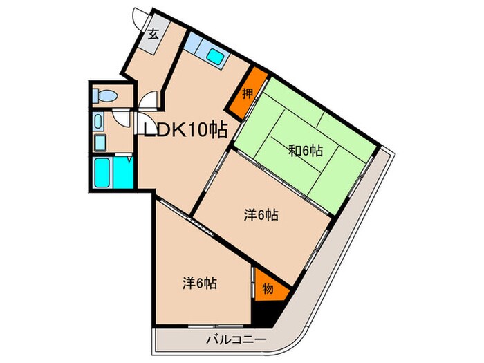 サンヒルズ松和花壇の物件間取画像