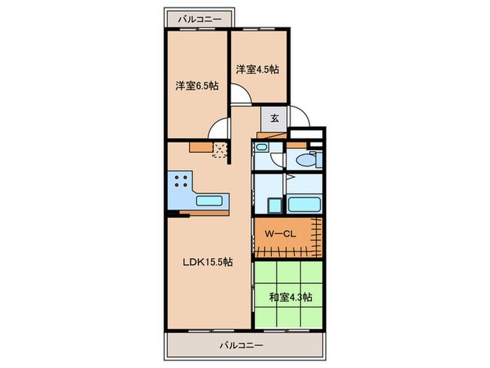 ア－バンドエル茶屋ヶ坂の物件間取画像