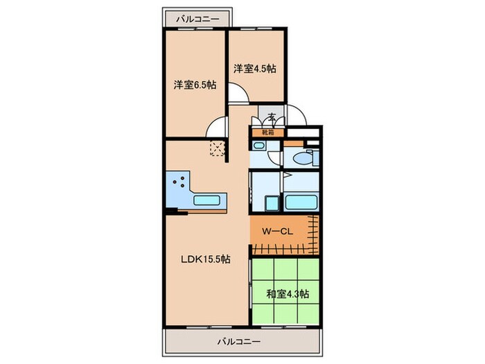 グレイス茶屋ヶ坂駅前の物件間取画像