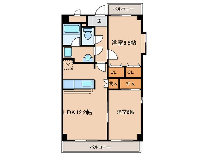 スタ－キャッスルの物件間取画像