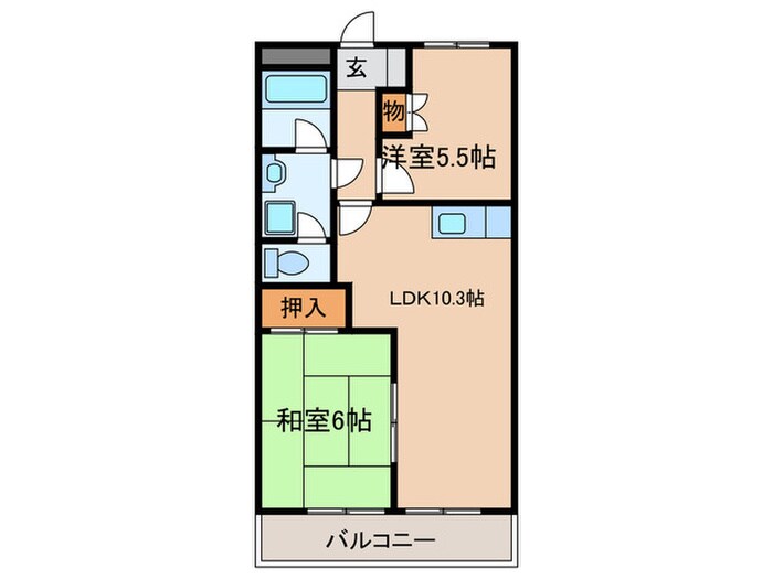 リバ－サイドＮ・Ｋの物件間取画像