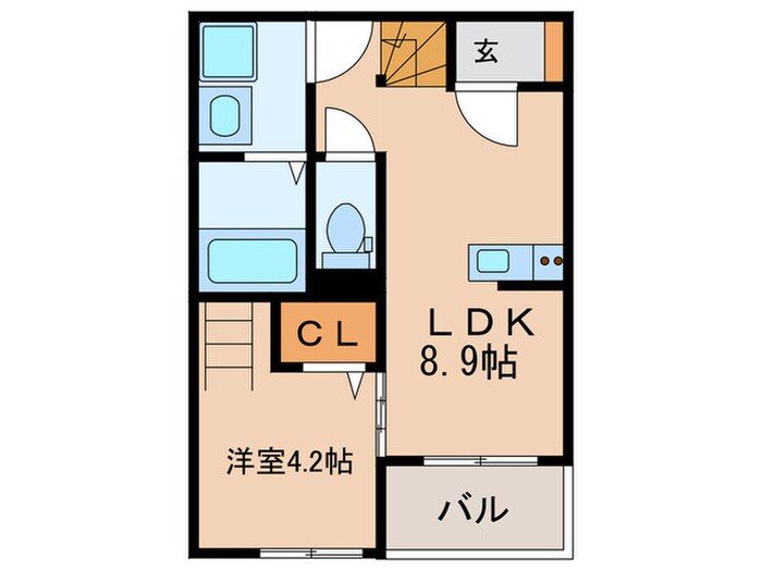 モメンタム志賀本通の物件間取画像