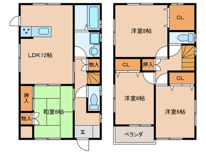 日下部北町1-70貸家の物件間取画像