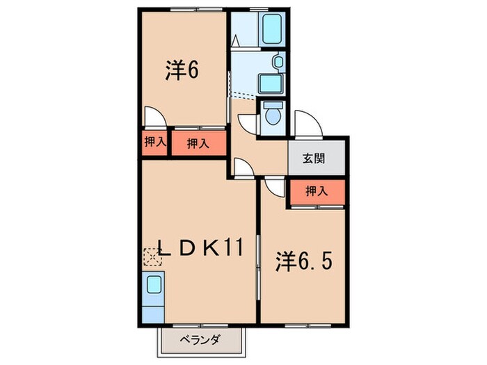 セゾンのぞみ　Ｃの物件間取画像