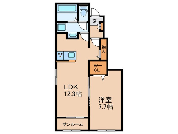 ウィステリアプラスⅡの物件間取画像