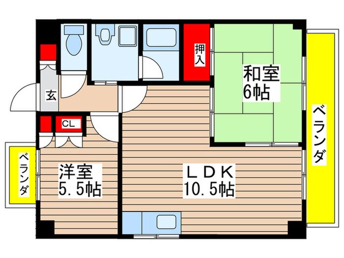 リヴァ－サイド植田の物件間取画像