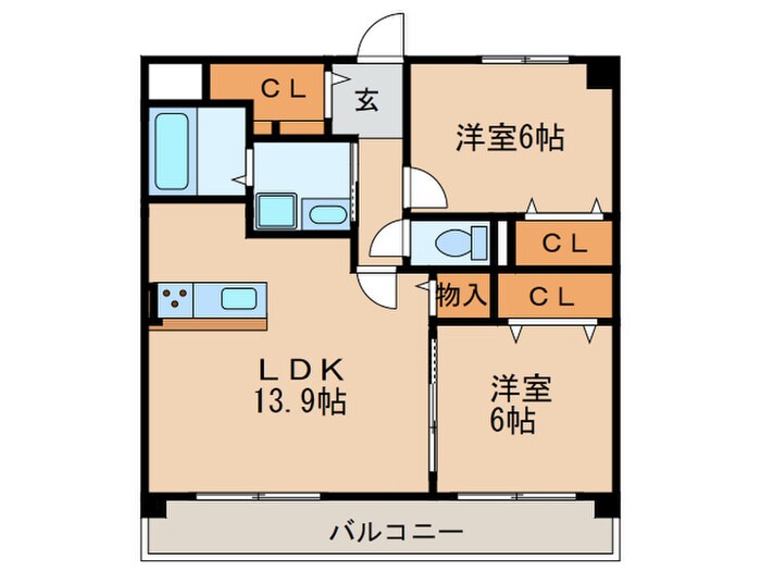 パーシモンの物件間取画像