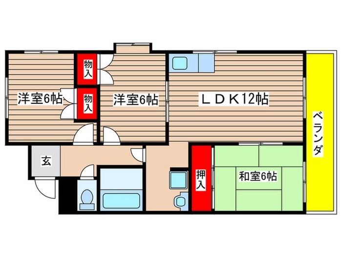 シャトルシバタの物件間取画像