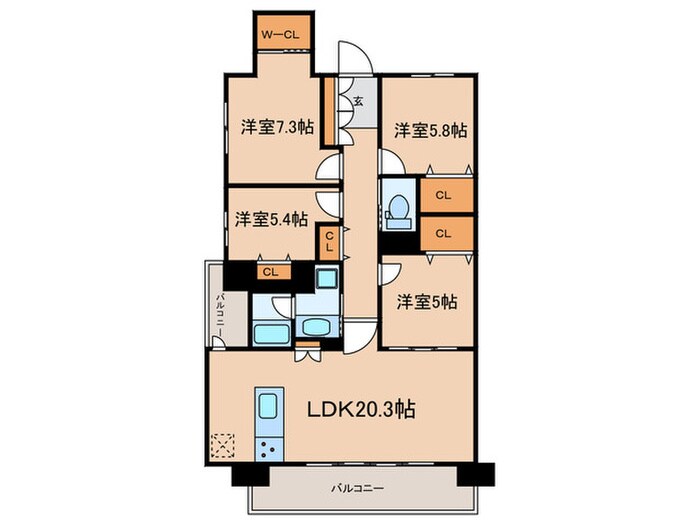 エルグランデ刈谷東陽（701）の物件間取画像