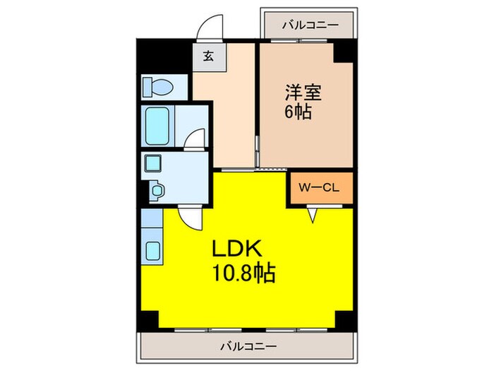 ﾄ-ｶﾝﾏﾝｼｮﾝ第二松原(807)の物件間取画像