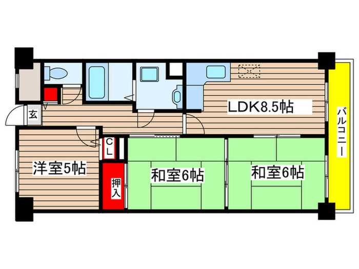 サンハウス野並の物件間取画像