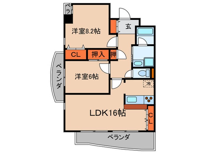 リアン東山の物件間取画像
