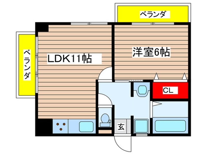 グリーンコーポ富士見（２０４）の物件間取画像