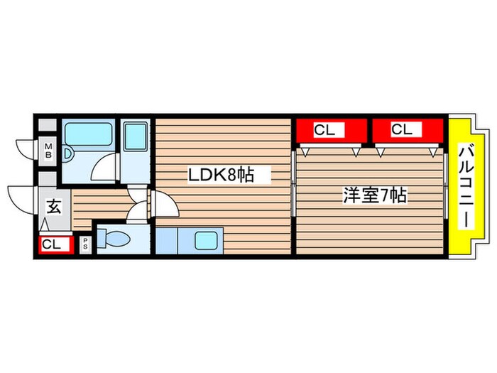 グリ－ンバレ－境松の物件間取画像