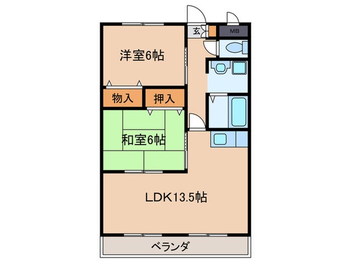 ウィングヒルズ神田の物件間取画像