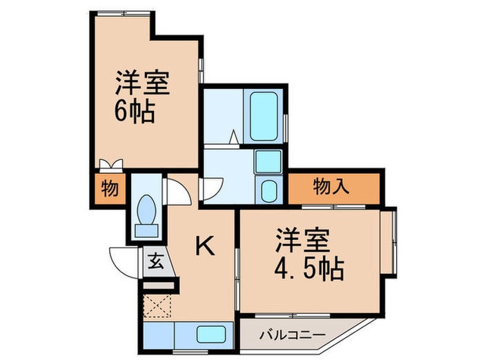 シャンポ－ルＫⅡの物件間取画像