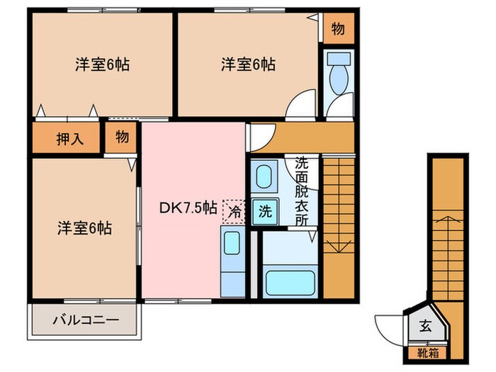 アメニティ鶴田の物件間取画像