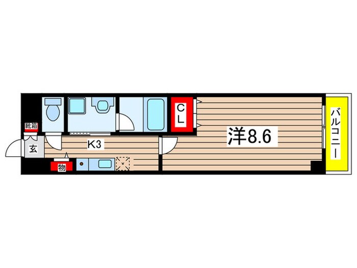 ﾆｭ-ｼﾃｨｱﾊﾟ-ﾄﾒﾝﾂ円上町の物件間取画像