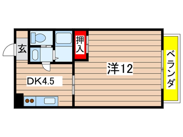 コンフォ－ト山花の物件間取画像