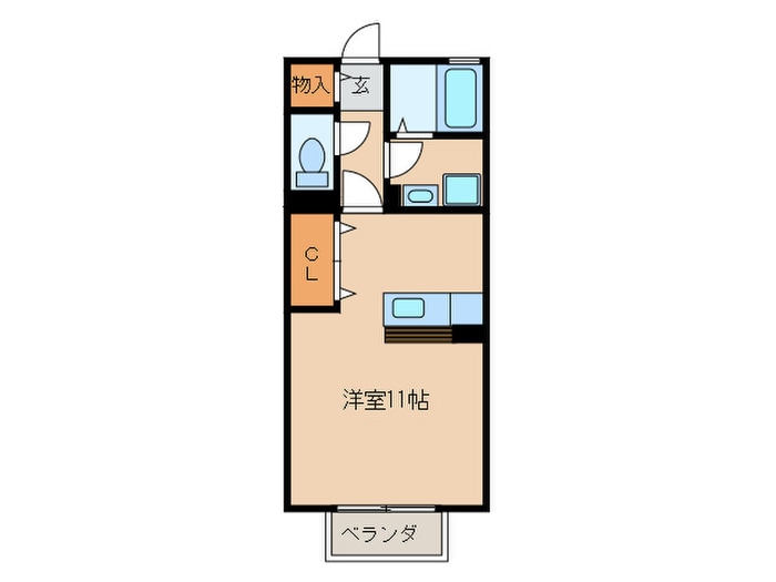 ビュ－ラ－峰の物件間取画像