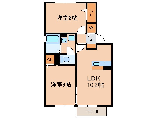 ビュ－ラ－ヨシＡの物件間取画像