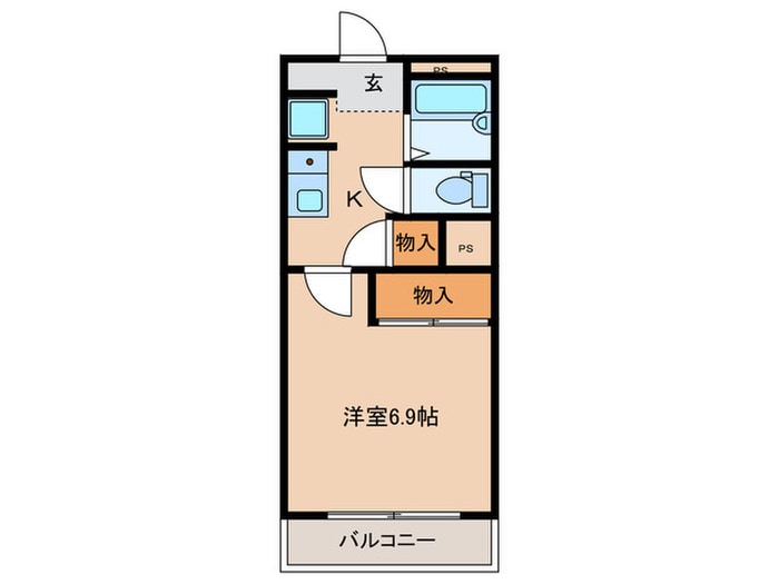 グロワール２１の物件間取画像