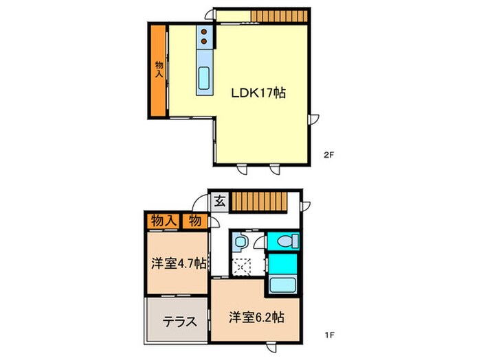 ユニキュ－ブ砂田の物件間取画像