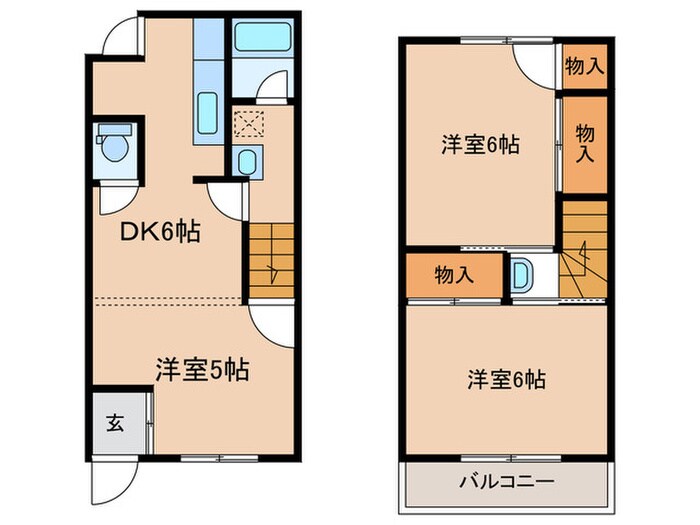 南新町五反田貸家の物件間取画像