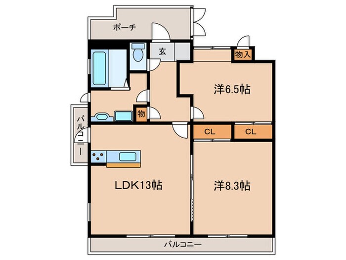 シャルム林の物件間取画像