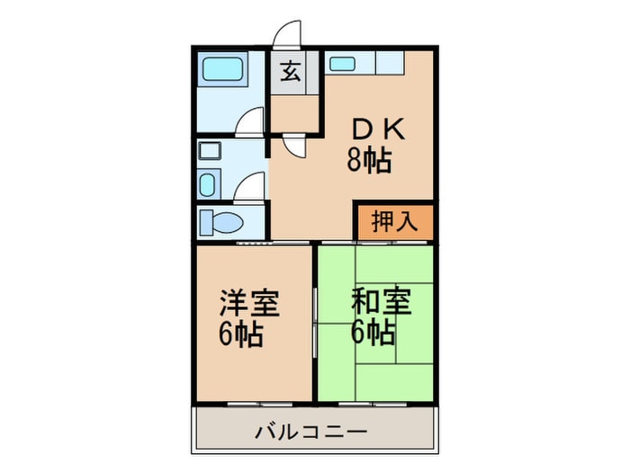 スカイル白川の物件間取画像