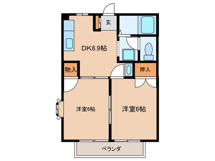 フリ-ハイツの物件間取画像